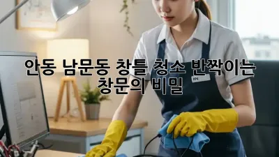안동 남문동 창틀 청소, 반짝이는 창문의 비밀!